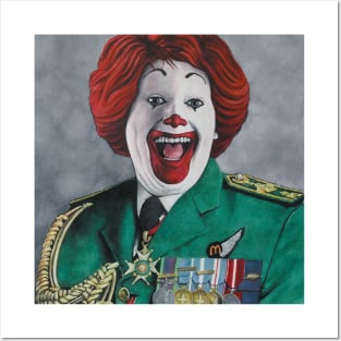 American Ronald | General McDonald | Apocalypse Pop Art | Original Oil Painting Created in 2020 by Tyler Tilley (tiger picasso) Posters and Art